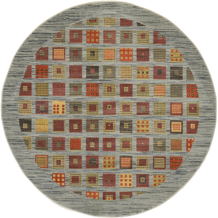 Abrigail Power Loom Blue/Green Rug