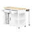 Extendable Kitchen Island With 47.2 X 19.7 Countertop, Rubber Wood Top, Storage Drawers, Decor Panel Texture-1316311761