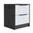 Modern Nightstand 19" H, Two Drawers, Smokey Oak / White-1662126333