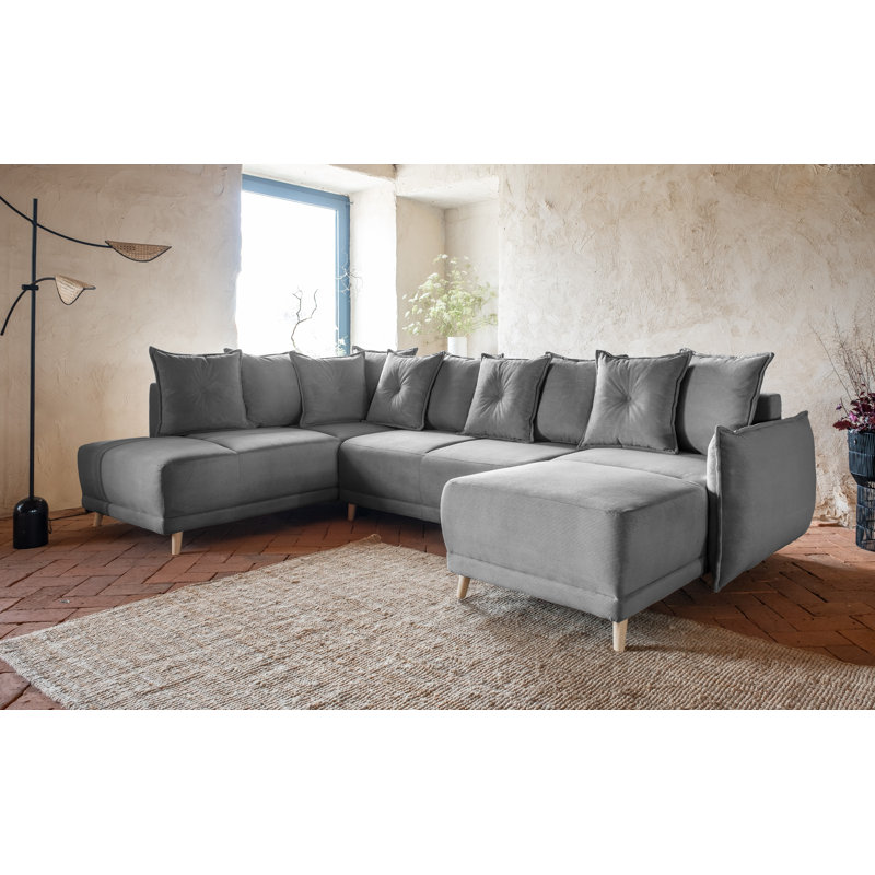 Lazy Lukka 8 Seater Sofa Bed, Left Hand Facing, Grey