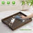 Bed Tray Table Folding Legs with Handles,Brown