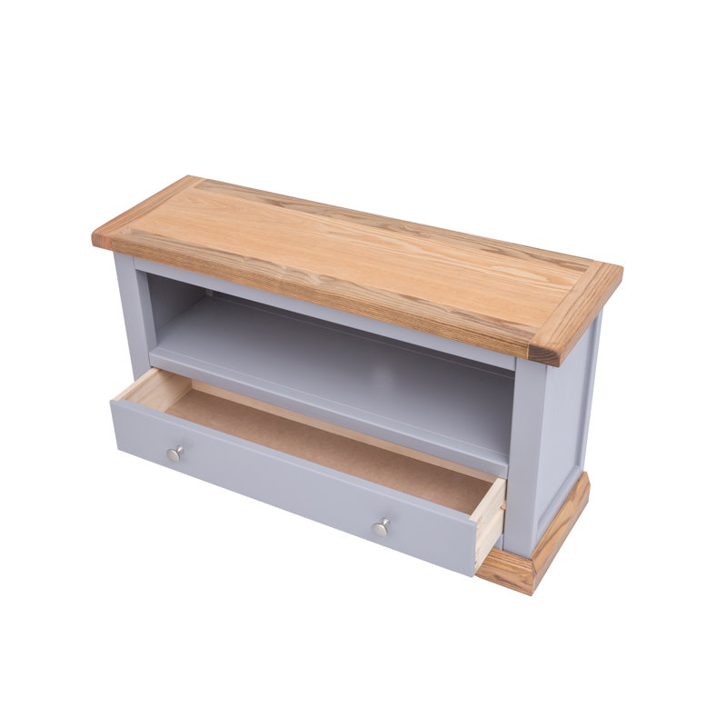 Abington TV Stand, Brown/Grey/Brown/Silver