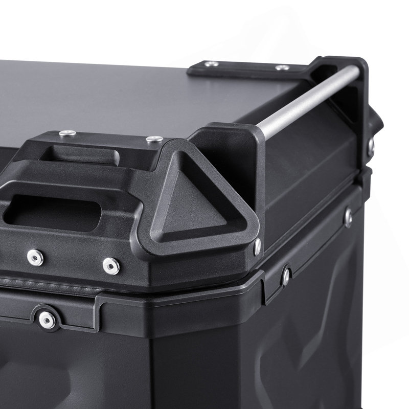 Boîte de bout de moto 55L avec doublure en cuir