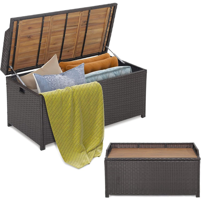 Banc de rangement extérieur 45 gallons, ensemble de ...