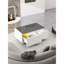 Table basse de style moderne avec affichage à DEL et couleur blanche-1515004628