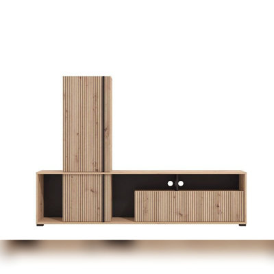 Unfinished TV Stand for TVs up to 65" with Fireplace Included