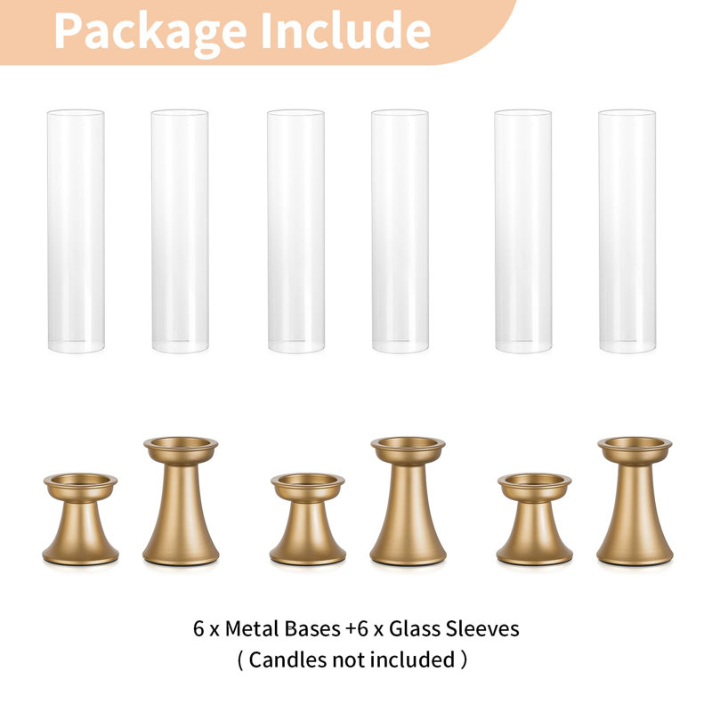 Carbondale 6 Piece Tabletop Candlestick Set