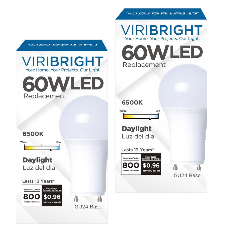 9 Watt (60 Watt Equivalent), A19 LED, Non-Dimmable Light Bulb, GU24/Twist and Lock Base