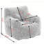 Fauteuil à billes en tissu Teddy rembourré d'éponge à mémoire de forme pour un confort et une polyvalence ultimes-1460019120