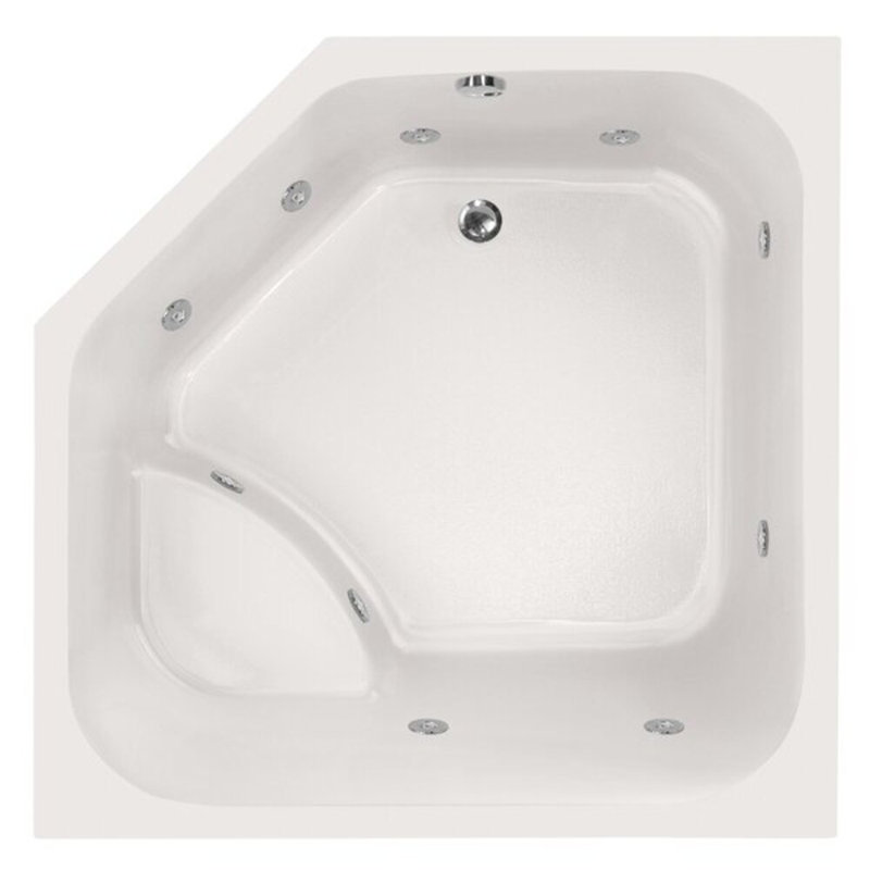 Katarina 69'' L Bathtub, Bone, Polished Chrome