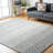 Micro-Loop Hand Tufted Wool And Cotton Geometric Rug-1430299661
