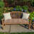 Casual Cushion Outdoor Throw Pillow, Sunbrella Fade & Water Resistant for Patio Furniture, Adirondacks & Porch Swings, 15"W x 15"L, 6" thick, Reversible, Canvas Canvas-129892911-129892912