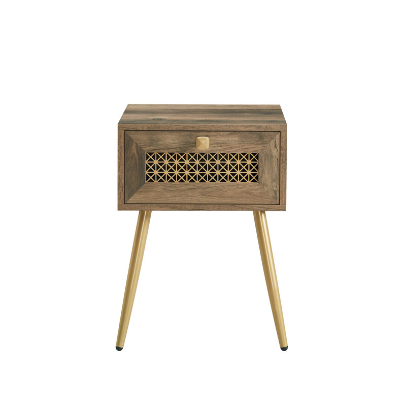 Table de bout avec rangement, Chêne rustique