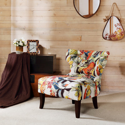 Upholstered Chair Accent Chair With Button Tuft Back Comfy Chair