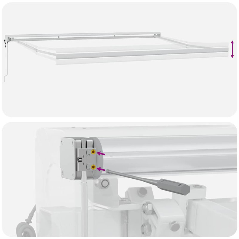 Ivy Bronx Retractable Patio Awning, 400cm H x 300cm W, Cream