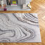Arva Abstract Gray / Ivory Area Rug