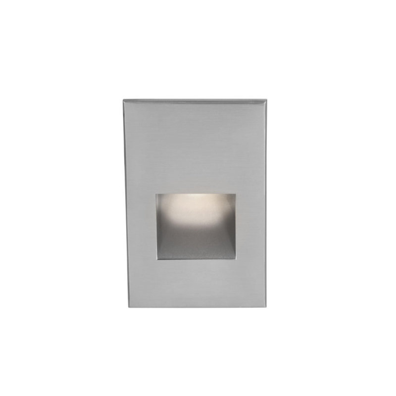 LEDme Integrated LED Metal Step Light, Satinless Steel, Amber
