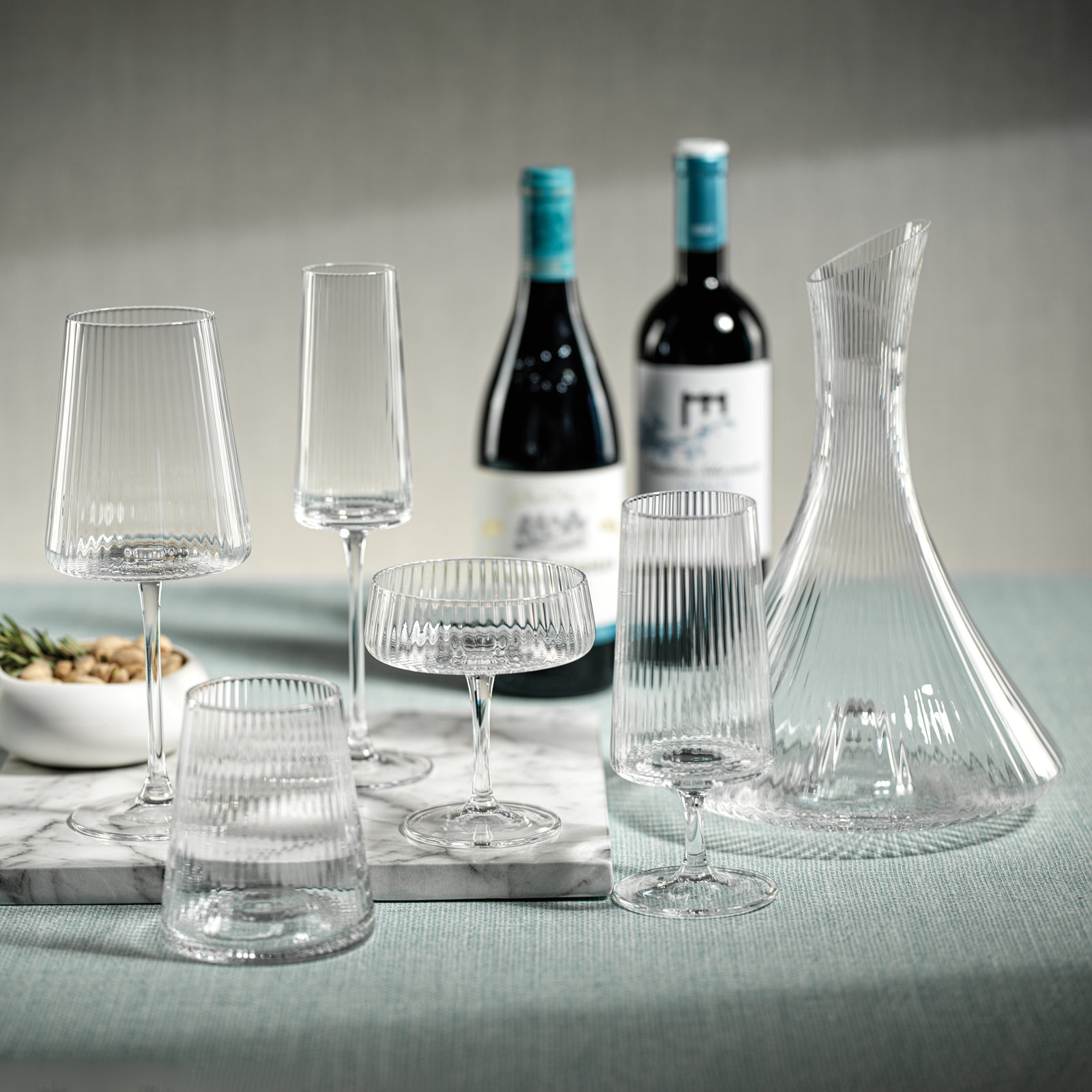 Claro Ribbed Champagne Flute
