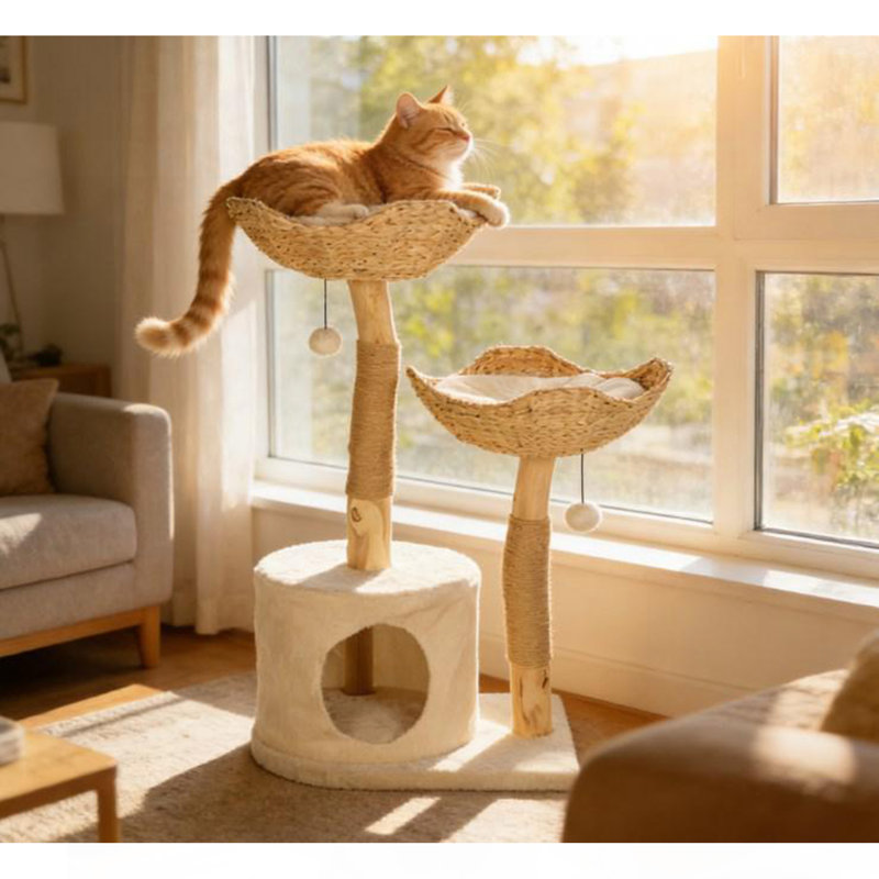 Arbre à chat, arbre à chat avec poteau à griffer