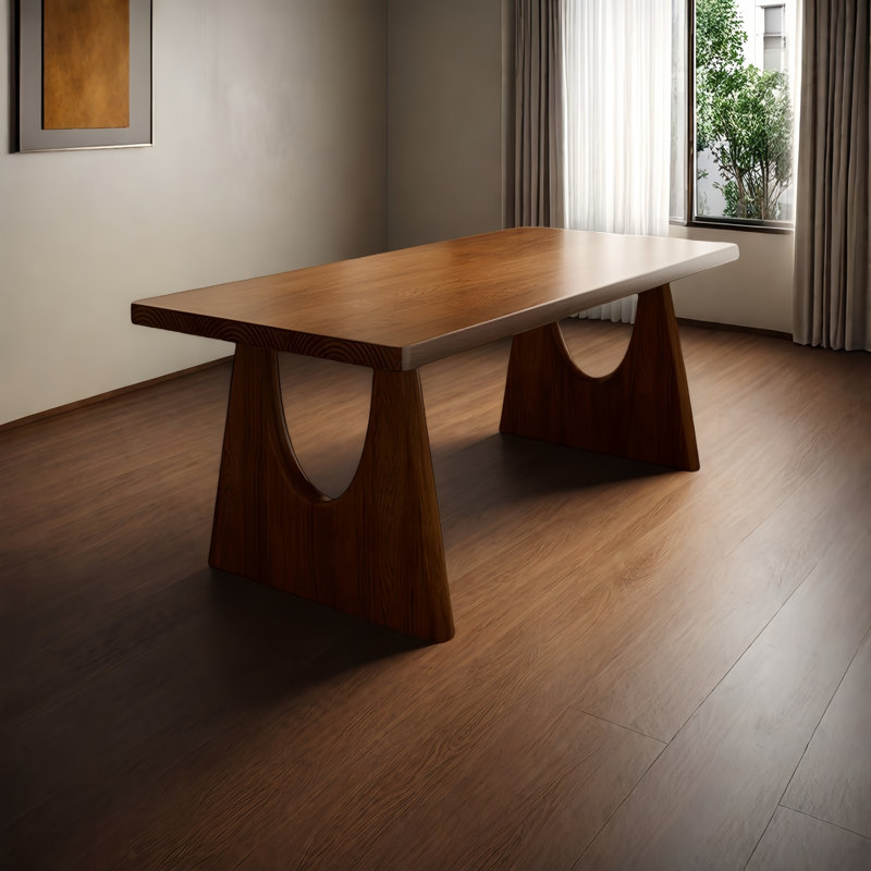Tables de salle à manger rectangulaires modernes en bois massif, H 29,5 po x L 86,6 po x l 35,4 po 