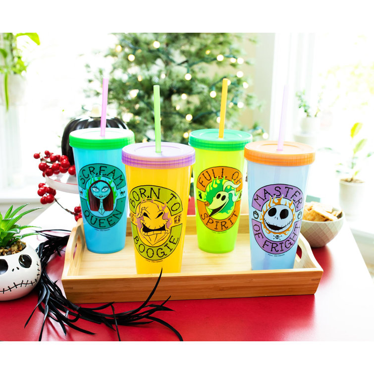 Nightmare Before Christmas Insulated Tumbler Cup Straw