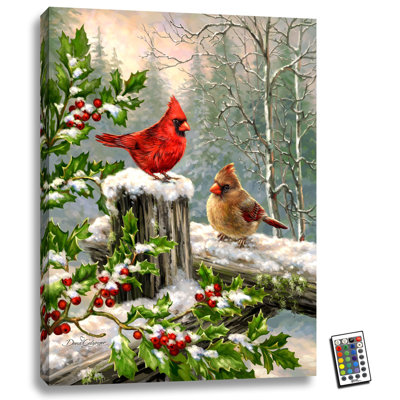 Winter Visitors 18x24 Fully Illuminated ColorChange LED Print