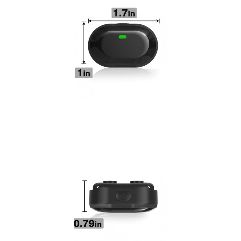 Collier anti-aboiement ultra-petit, collier de dressage ultra-léger et mince avec télécommande de 1 300 pi pour petits chiens de 5 à 15 lb, contrôle précis à 198 niveaux, rechargeable, noir (manuel seulement)