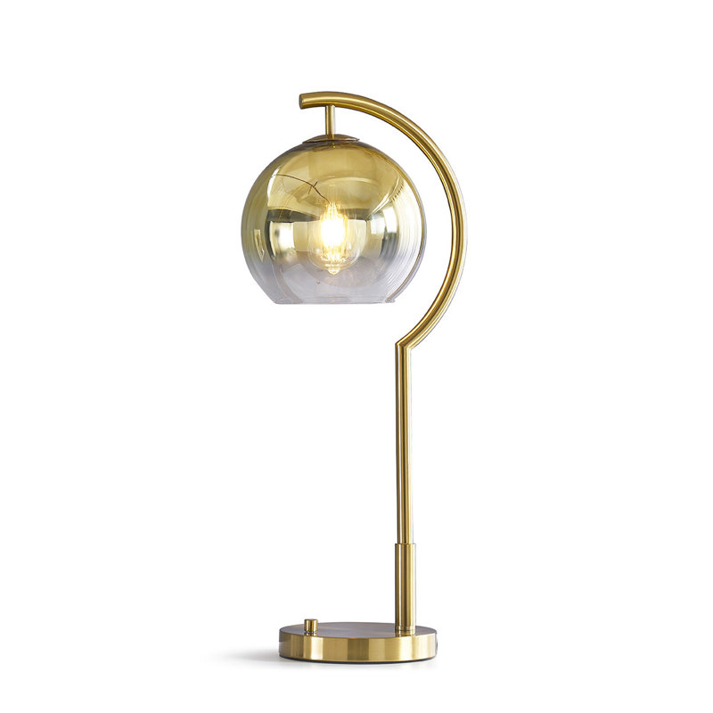 Tenlie 26.5" H Table Lamp, Brushed Brass, Gold
