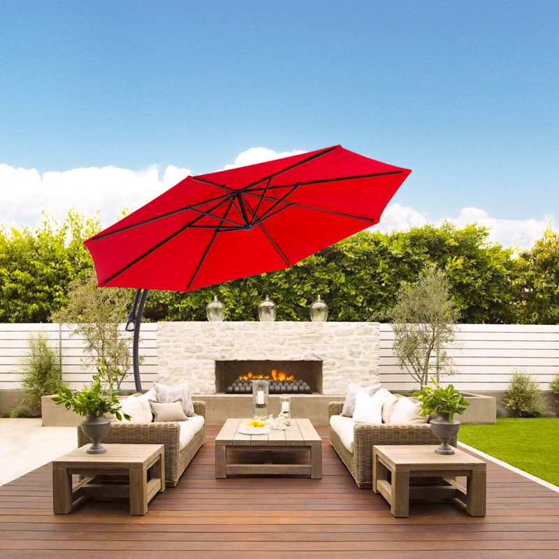 335.3cm Cantilever Parasol, Red