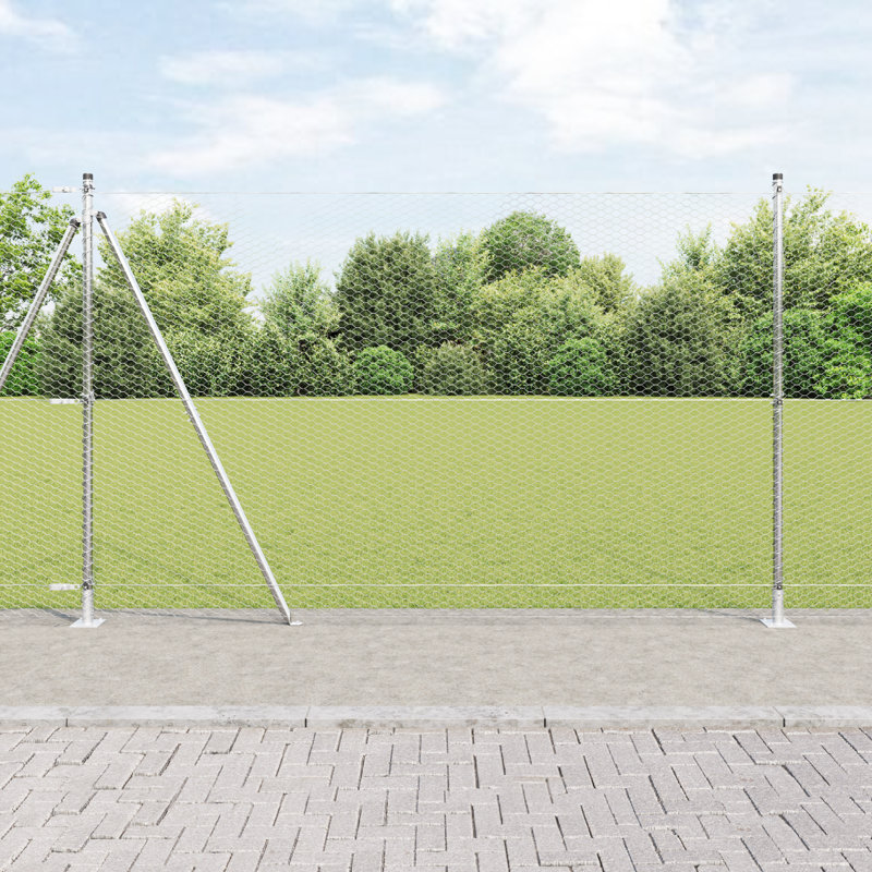 Hexagon Fence Galvanised Steel, 150cm H x 1000cm W