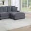 Ensemble de canapé modulaire contemporain gris foncé en velours côtelé 4 pièces Laf & Raf