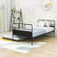 Lit plateforme simple en métal avec lit gigogne