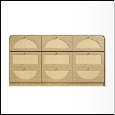Commode d'appoint en bois avec 9 tiroirs
