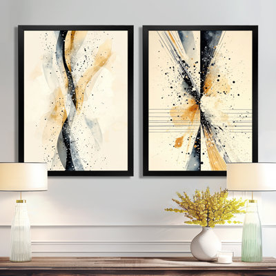«Balance I», art mural moderne sur toile, minimalisme abstrait 2 pièces