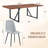 87" Wood Dining Table Set With PU Leather Upholstered Dining Chair-115951198-116180492