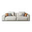 Causeuse-coussin modulaire en cuir véritable blanc crème