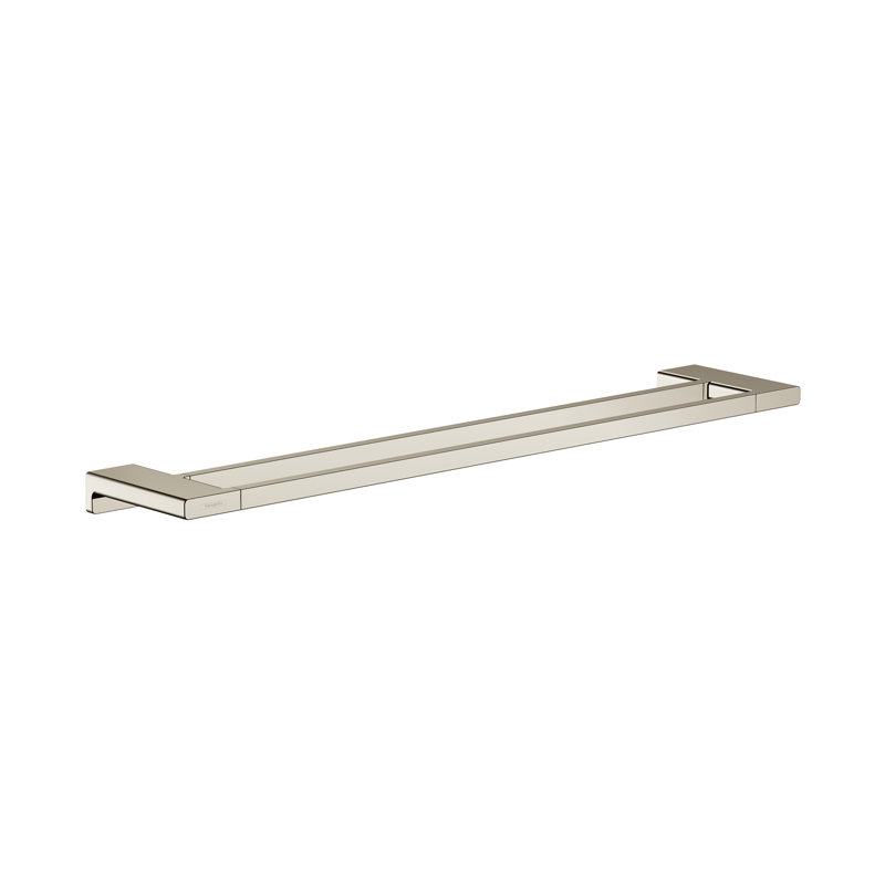 Porte-serviettes double Hansgrohe AddStoris, Nickel poli