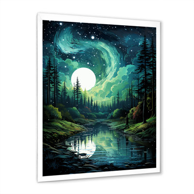 Northern Lights Aurora Reflection 3 - Northern Lights, art mural