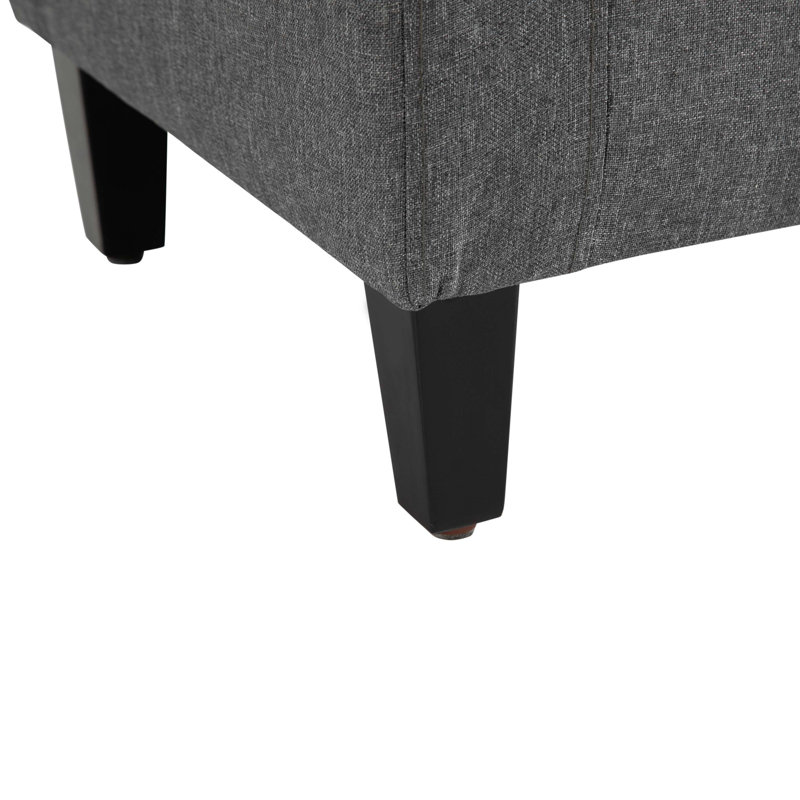 Atzel 36.25'' Tufted Rectangle Storage Ottoman,Storage Ottoman, Linen Upholstered Storage Bench with Lift Top and Button Tufted for Living Room,wood