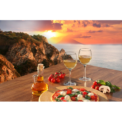 " Italian Pizza With Wine " by Extravagantni
