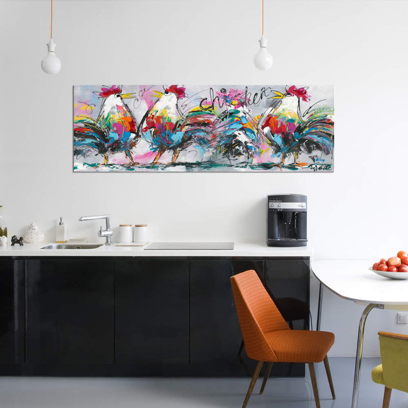 «Discussions» par Art Fiore, impression sur toile tendue, H 12 po x l 36 po x P 1,5 po, Toile tendue