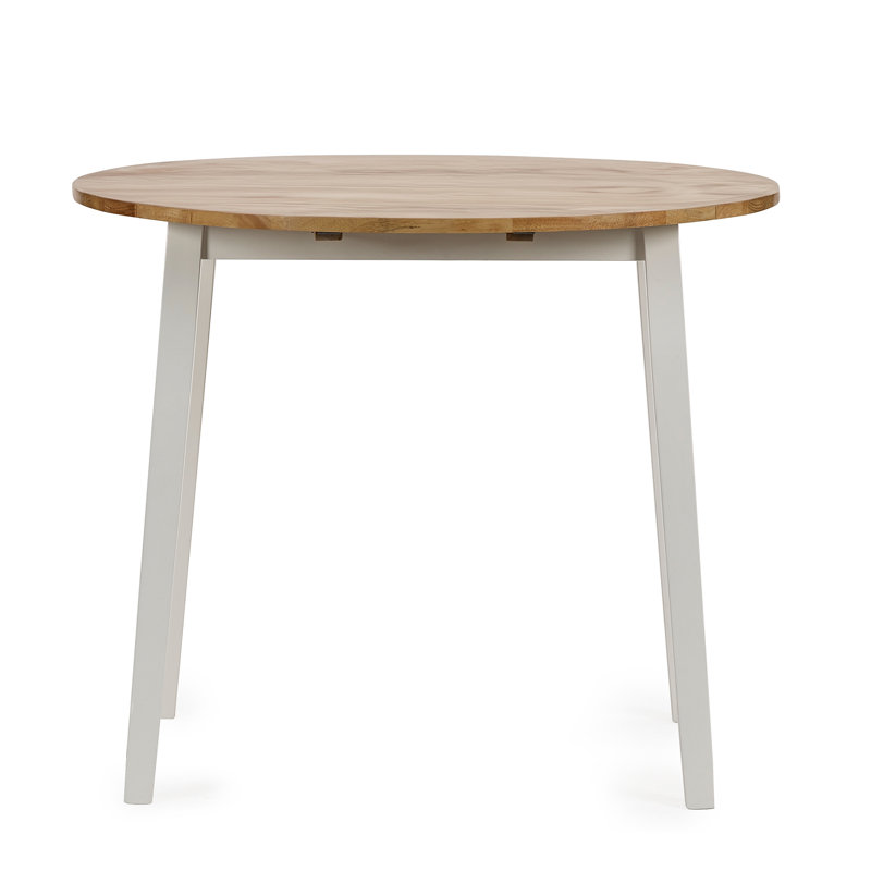 Hayasdan Extendable Solid Wood Dining Table, Brown/White
