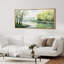 Rustic Countryside " Spring Awakening Gentle River Landscape Pastoral Scene Blossoming Trees Retro Large Wall Decor " by Spring Awakening Gentle River-96074536-111664957