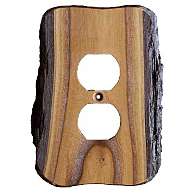 Rustic No Subject 1 - Gang Duplex Outlet Wall Plate, Russian Olive