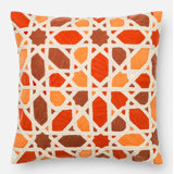 Appliqued Cotton Throw Pillow