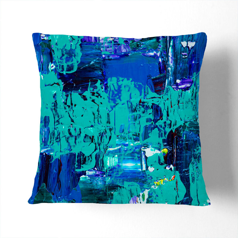 Abstract Square Throw Cushion, White, 55 x 55 cm