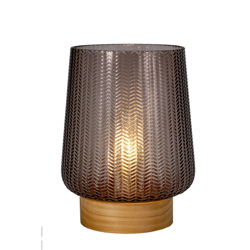 Elfetie Solid Wood Novelty Lamp, Brown/Grey