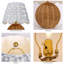 Lampe de table en rotin avec abat-jour en tissu plissé-1079950439