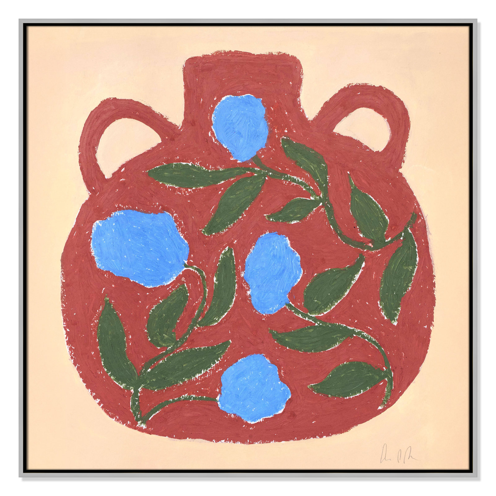Vase No. 04 Print by Camilla Bergqvist, 37.5" H x 37.5" W, Silver