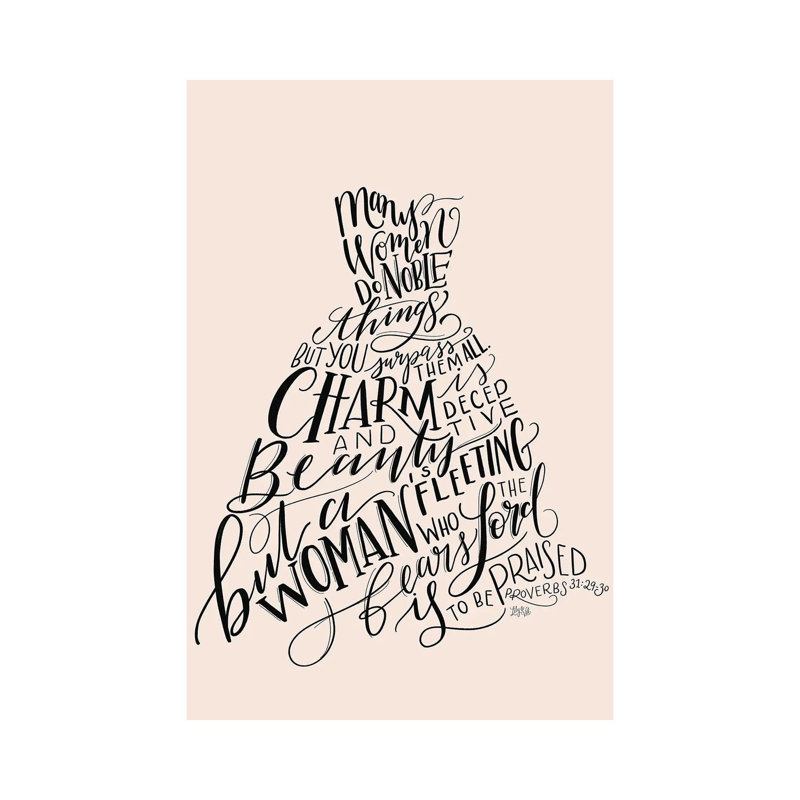 Proverbs 31 Dress II by Lily & Val - Print on Canvas, Wrapped Canvas, 20.32 cm H x 30.48 cm W
